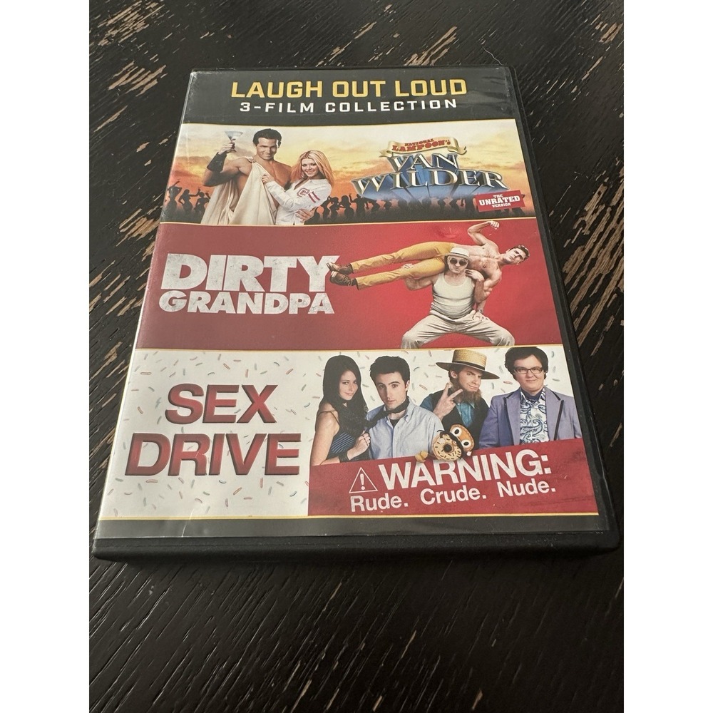 LAUGH OUT LOUD 3-FILM: Van Wilder / Dirty Grandpa / Sex Drive (DVD, 2021)
